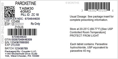 Label (68382 001 05 Paroxetine 40mg 67046 446 30)